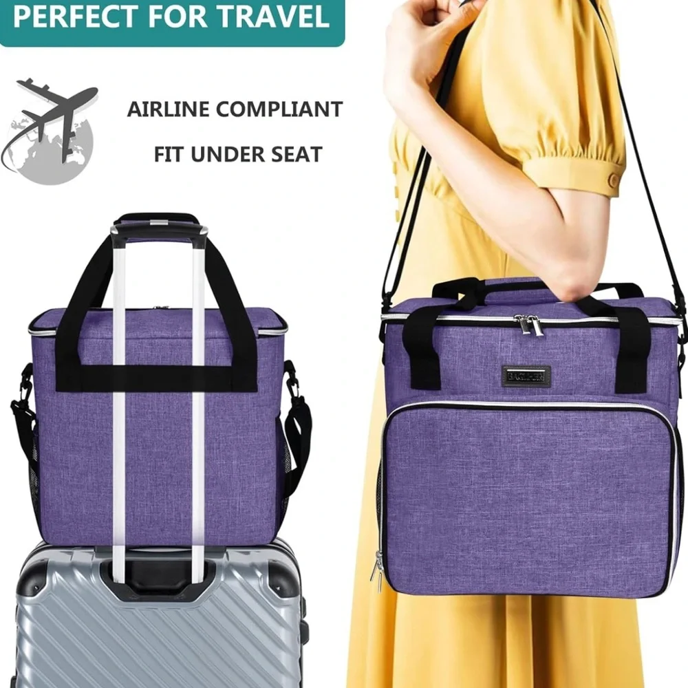 Baglher Dog Travel Bag Pet Bag Purple Black